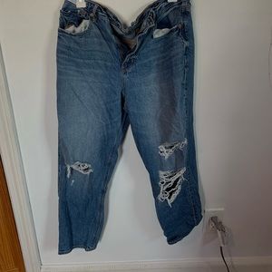 american eagle ripped mom jeans